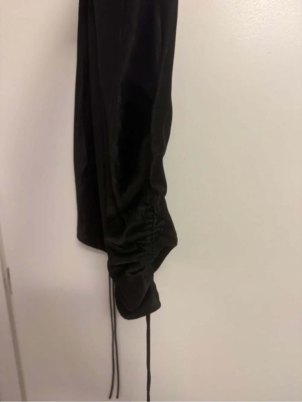 Tiger Mist Black Drawstring Ruched Skirt